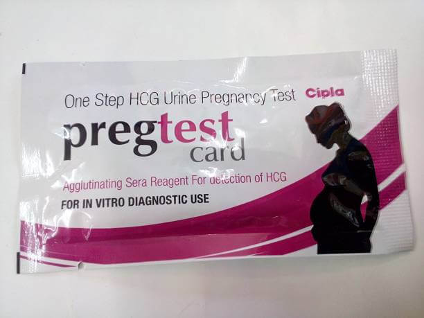preg test card