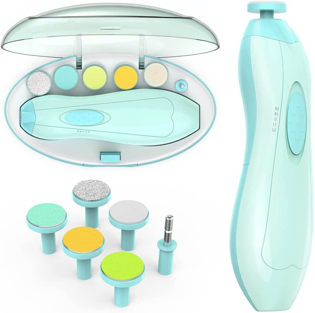 Lupantte electric baby nail trimmer with light for baby nail cutting