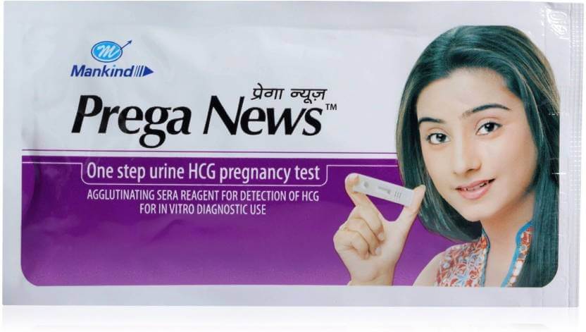 Prega News home pregnancy test kit
